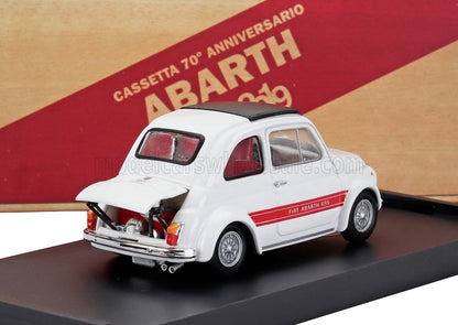 FIAT - 500 ABARTH 695SS 1968 - WHITE RED Scale model car on Vroomi