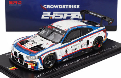 BMW M4 GT3 EVO scale model car by Vroomi, 24H Spa 2025 livery, detailed die-cast replica with racing decals