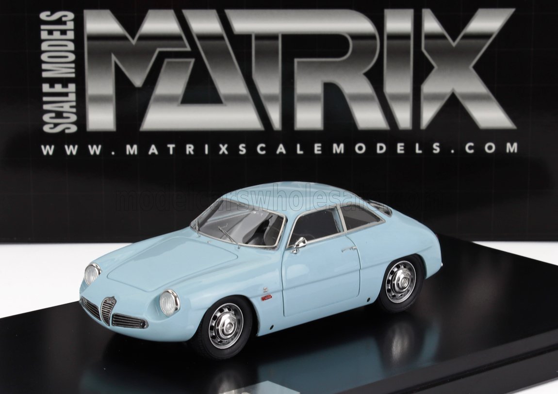 Alfa Romeo Giulietta SZ Coupé 1961 Light Blue Matrix Scale Models 1:43 scale model