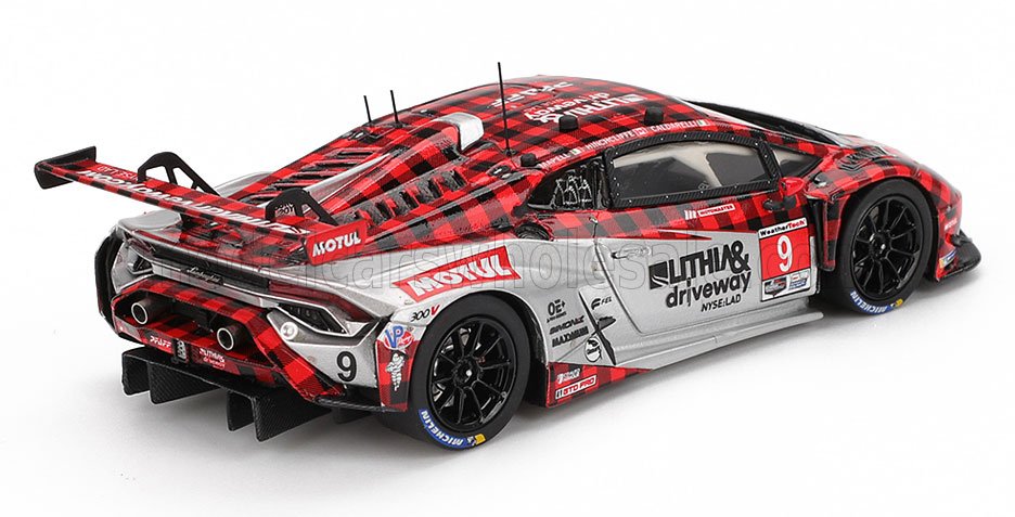 LAMBORGHINI - HURACAN GT3 EVO2 TEAM PFAFF MOTORSPORTS N 9 IMSA 12h SEBRING 2025 ANDREA CALDARELLI - MARCO MAPELLI - JAMES HINCHCLIFFE - RED BLACK SILVER - Vroomi