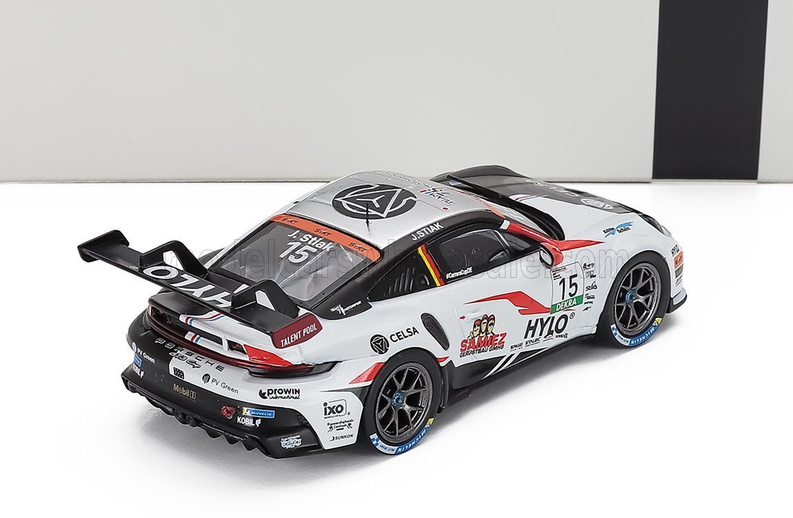 Porsche 911 992 GT3 Cup No. 15 Janne Stiak 2nd Race 1 Porsche Cup Oschersleben 2024 IXO Models 1:43 scale model - image 2