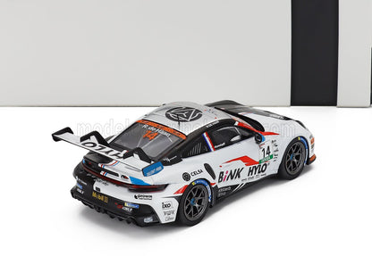 PORSCHE - 911 992 GT3 CUP N° 14 VAINQUEUR DE LA COURSE 1 DE LA PORSCHE CUP À OSCHERSLEBEN 2024 ROBERTO DE HAAN - BLANC ET NOIR