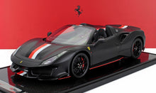 FERRARI - 488 PISTA SPIDER N 16 PERSONAL CAR CHARLES LECLERC 2024 - CON VETRINA - WITH SHOWCASE - MATT BLACK