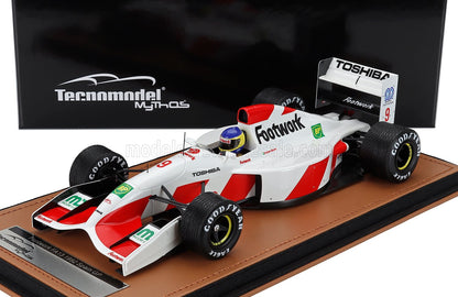 FOOTWORK - F1  FA13 MUGEN HONDA N 9 SPAIN GP WITH RAIN TIRES (with pilot figure) 1992 MICHELE ALBORETO - WHITE RED