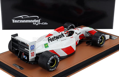 FOOTWORK - F1  FA13 MUGEN HONDA N 10 BELGIUM GP WITH RAIN TIRES (with pilot figure) 1992 AGURI SUZUKI - WHITE RED
