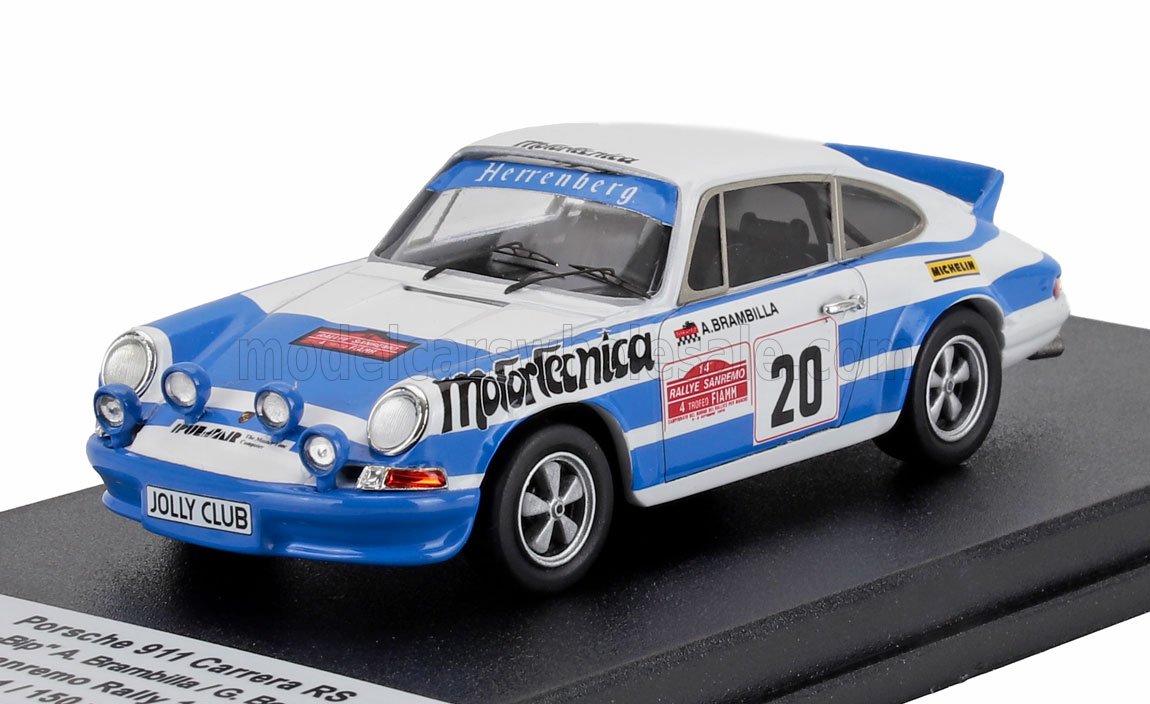 Porsche 911 Carrera RS Coupe No. 20 Alberto Brambilla (Bip-Bip) Gianpiero Bertocci Rally Sanremo 1976 Night Version Trofeu 1:43 scale model