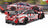 Voiture miniature BMW M4 GT3 en livrée rouge et blanche, avec marquages Turbo et Halo, exposée avec l'emballage Vroomi.