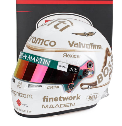 BELL HELMET - CASCO HELMET F1 FERNANDO ALONSO TEAM ASTON MARTIN ARAMCO COGNIZANT N 14 CHINA GP 2025 - WHITE