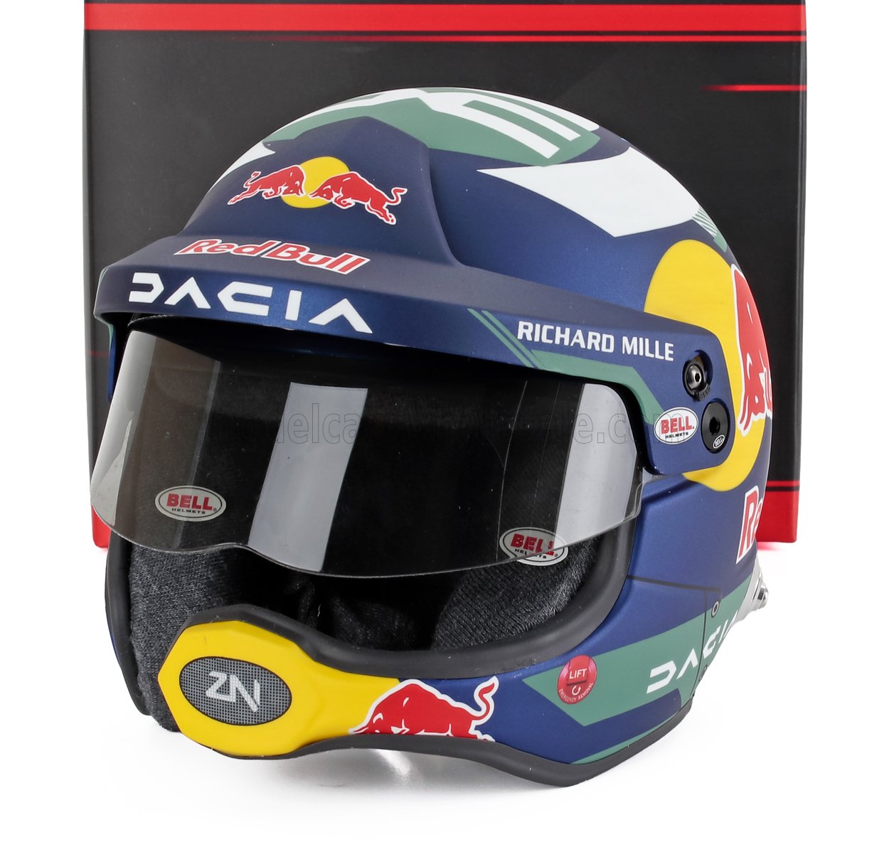 Richard Mille Red Bull racing helmet scale model car collectible by Vroomi