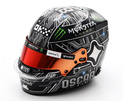 BELL HELMET - CASCO HELMET F1 OSCAR PIASTRI TEAM MCLAREN N 81 5th USA GP 2025 - BLACK
