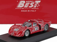 ALFA ROMEO - T33.2 V8 TEAM AUSCA RACING INC. N 33 6h WATKINS GLEN 1968 HORST KWECH - JOHN MARTINO - RED WHITE