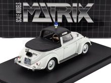 VOLKSWAGEN - MAGGIOLINO BEETLE KUIP COACH SEMICONVERTIBLE CLOSED POLICE 1958 - WHITE BLACK