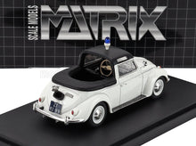 VOLKSWAGEN - MAGGIOLINO BEETLE KUIP COACH SEMICONVERTIBLE OPEN POLICE 1958 - WHITE BLACK