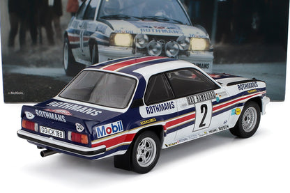 OPEL - ASCONA 400 ROTHMANS (versión nocturna) N.º 2, GANADOR DEL RALLY DE MONTECARLO DE 1982: WALTER ROHRL - CHRISTIAN GEISTDORFER - BLANCO Y AZUL