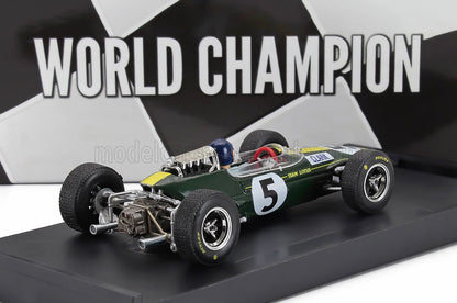 LOTUS - F1  33 N 5 VINCITORE DEL CAMPIONATO MONDIALE GP BRITANNICO 1965 JIM CLARK - CON FIGURINA DEL PILOTA - VERDE GIALLO