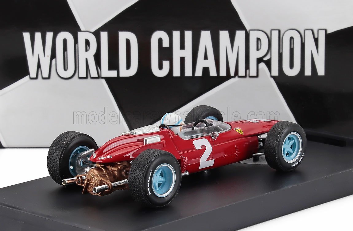 Ferrari F1 158 No. 2 John Surtees Winner Italy GP World Champion 1964 with Driver Brumm 1:43 scale model - image 2