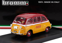 FIAT - 600D MULTIPLA COCA-COLA OLIMPIADI ROMA 1960 - YELLOW RED WHITE