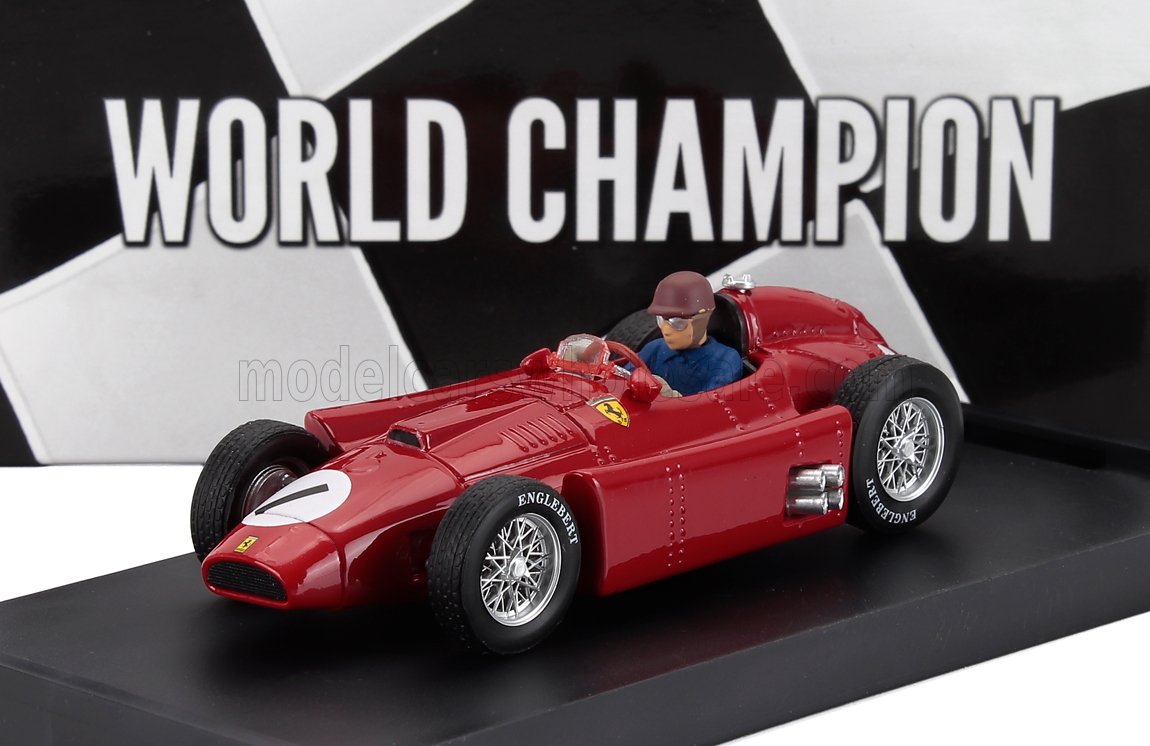 Ferrari F1 Lancia D50 No. 1 Juan Manuel Fangio Winner British GP 1956 with Driver Brumm 1:43 scale model