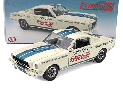 FORD USA - MUSTANG SHELBY GT350 REYNOLDS FORD RACING COUPE 1965 - BIANCO BLU - Vroomi
