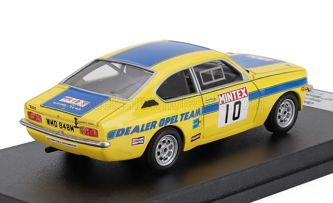OPEL - KADETT GT/E (version nuit) N 10 RALLY MINTEX 1975 TONY FALL - MIKE WOOD - JAUNE BLEU - Vroomi