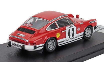 Red Porsche 911 race car scale model with number 43, collectible and in stock for collectors