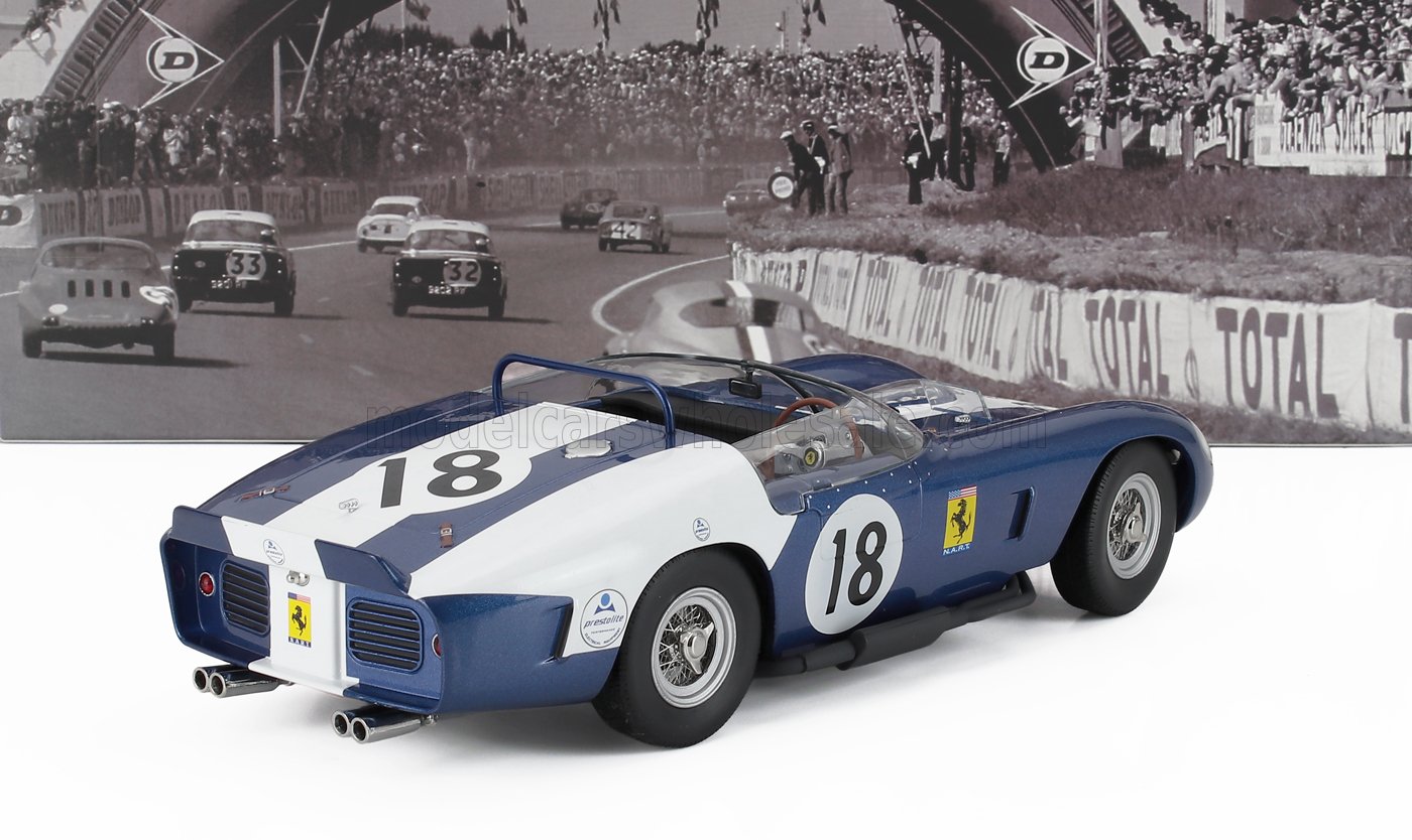 FERRARI - 250 TR61 3.0L V12 SPIDER TEAM N.A.R.T. NORTH AMERICAN RACING N 18 24h LE MANS 1962 PETER RYAN - JOHN FULP - BLUE WHITE, Vroomi, 