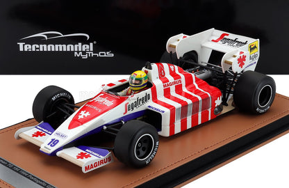 TOLEMAN - F1  TG184 HART TURBO N 19 3rd PORTUGAL GP (with pilot figure) 1984 AYRTON SENNA - WHITE RED BLUE