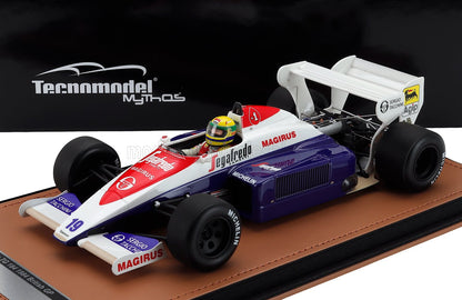 TOLEMAN - F1  TG184 HART TURBO N 19 3rd BRITISH GP (with pilot figure) 1984 AYRTON SENNA - BLUE WHITE RED