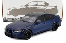 1:18 blue BMW sedan die-cast model car collectible, available now at Vroomi