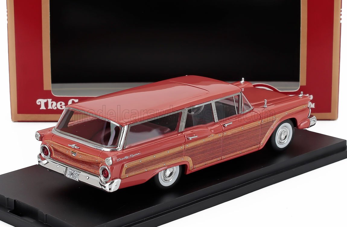 Ford Country Squire Station Wagon 1959 Dark Pink Wood Goldvarg 1:43 scale model - image 2