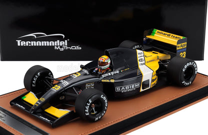MINARDI - F1  M191 FORD N 23 MONACO GP (with pilot figure) 1991 PIERLUIGI MARTINI - BLACK YELLOW WHITE