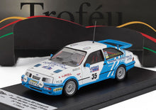 FORD ENGLAND - SIERRA RS COSWORTH (night version) N 35 RALLY RAC LOMBARD 1988 AUSTIN MACHALE - JAMES O'BRIEN - LIGHT BLUE WHITE - Vroomi