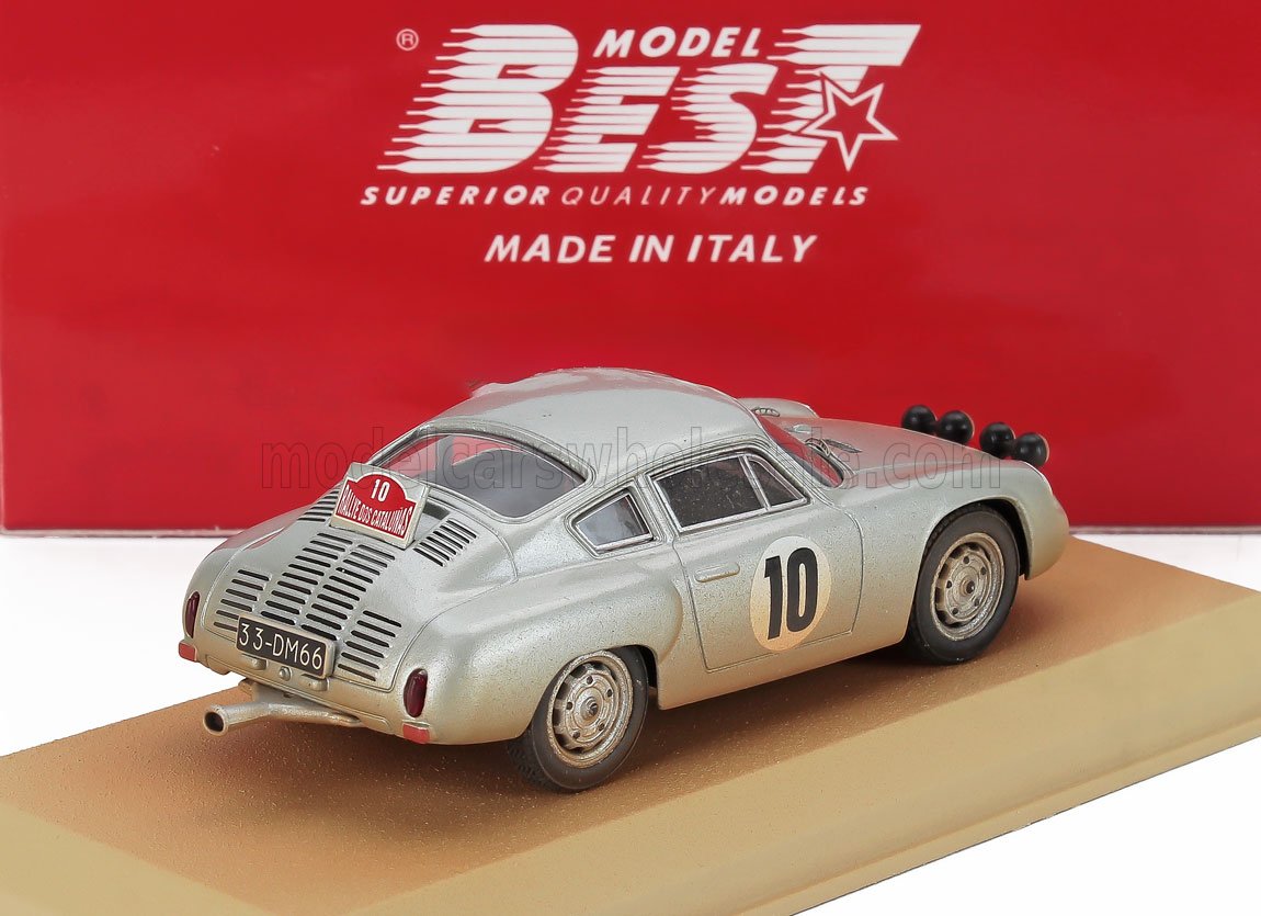 PORSCHE - 1600 GS ABARTH TEAM PABLO PICASSO (versione notturna) N 10 RALLY DOS CATALUNAS (versione sporca) 1965 HOSPITALIER - PIRIE - SILVER - Vroomi