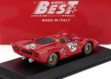 FERRARI - 312P COUPE 3.0L V12 TEAM N.A.R.T. N 24 24h DAYTONA 1970 MIKE PARKES - SAM POSEY - RED - Vroomi