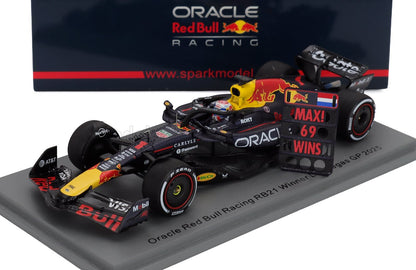 RED BULL - F1  RB21 TEAM ORACLE RED BULL RACING N 1 WINNER LAS VEGAS USA GP WITH PIT BOARD 2025 MAX VERSTAPPEN - BLUE YELLOW RED