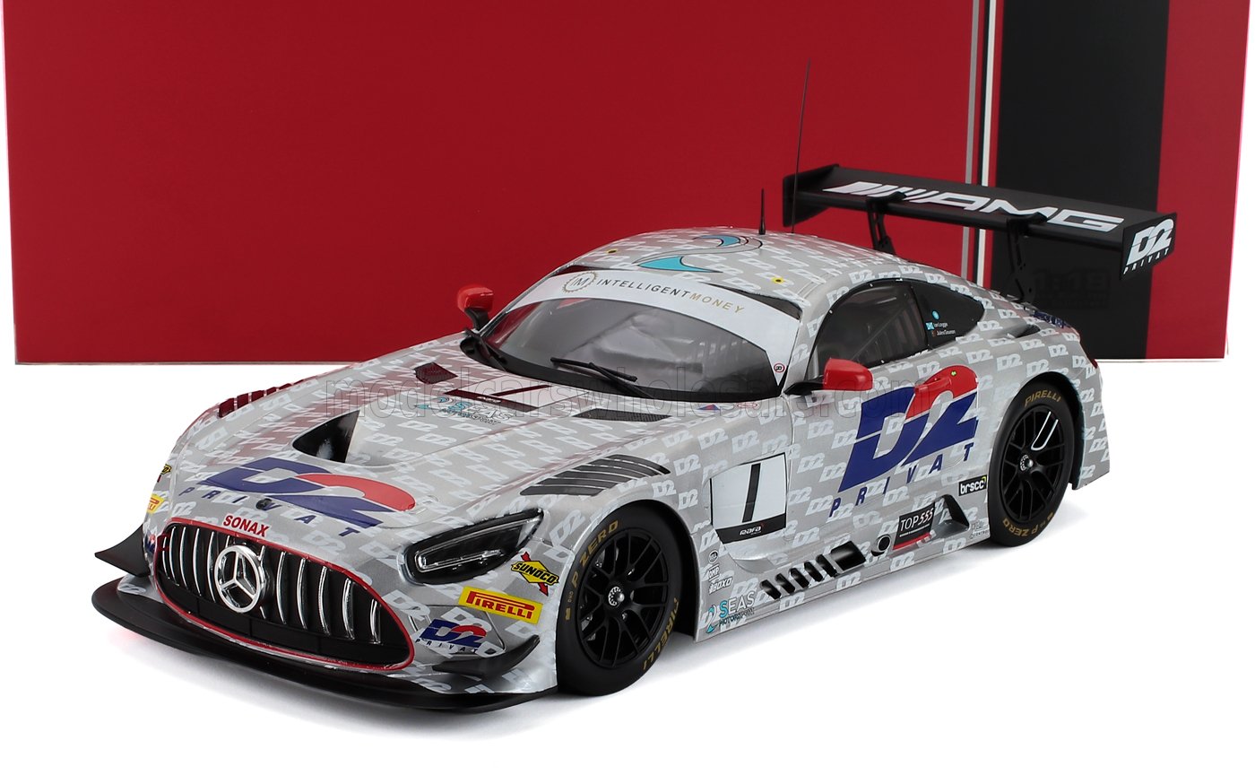 Mercedes-AMG GT3 Evo 2 Seas Motorsport No. 1 Ian Loggie Jules Gounon British GT Championship 2023 IXO Models 1:18 scale model