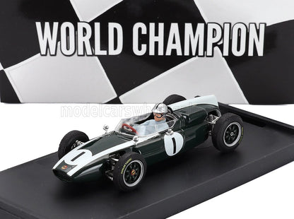 COOPER - F1  T53 N 1 WORLD CHAMPION WINNER BRITISH GP 1960 JACK BRABHAM - WITH DRIVER FIGURE - GREEN