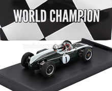 COOPER - F1  T53 N 1 WORLD CHAMPION WINNER BRITISH GP 1960 JACK BRABHAM - WITH DRIVER FIGURE - GREEN