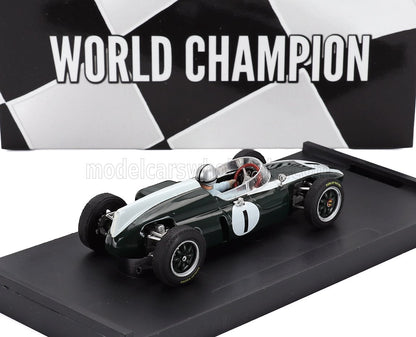 COOPER - F1  T53 N 1 WORLD CHAMPION WINNER BRITISH GP 1960 JACK BRABHAM - WITH DRIVER FIGURE - GREEN