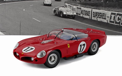 FERRARI - 250 TR61 3.0 L V12 SPIDER EQUIPO N.A.R.T. NORTH AMERICAN RACING N.º 17 24 Horas de Le Mans 1961 PEDRO RODRÍGUEZ - RICARDO RODRÍGUEZ - ROJO