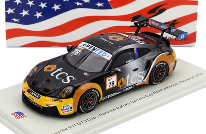 PORSCHE - 911 992 GT3 N 78 PORSCHE DELUXE CARRERA CUP NORTH AMERICA CHAMPION 2025 RYAN YARDLEY - BLACK YELLOW
