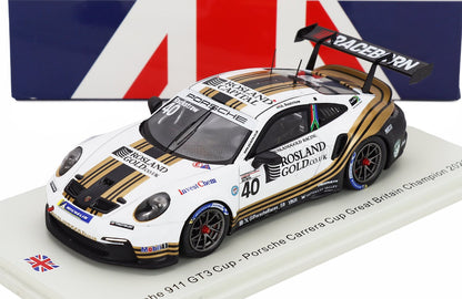 PORSCHE - 911 992 GT3 N 40 PORSCHE CARRERA CUP BRITISH CHAMPION 2025 ANDREW RACKSTRAW - WHITE GOLD