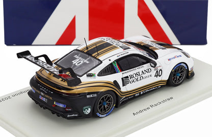 PORSCHE - 911 992 GT3 N 40 PORSCHE CARRERA CUP BRITISH CHAMPION 2025 ANDREW RACKSTRAW - WHITE GOLD
