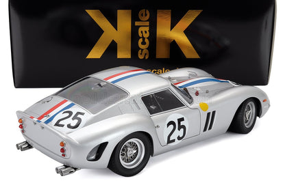 FERRARI - 250 GTO 3.0L V12 COUPE TEAM ECURIE FRANCORCHAMPS N 25 4th 24h LE MANS 1963 LEON DERNIER ELDE - PIERRE DUMAY - SILVER