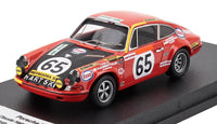 Modellino in scala Porsche 911 da corsa rosso con livrea N 65, su base nera — Vroomi