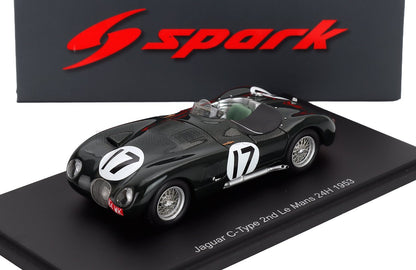 JAGUAR - C-TYPE 3.4L S6 TEAM JAGUAR CARS LTD N 17 2nd 24h LE MANS 1953 STIRLING MOSS - PETER WALKER - BRITISH RACING GREEN