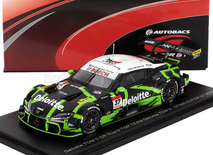 1/43 scale Deloitte TOM'S GR Supra GT500 Super GT 2021 model car replica available at Vroomi