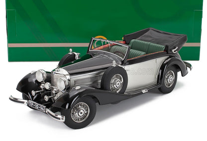 MERCEDES BENZ - 540K CABRIOLET B DESCAPOTABLE 1938 - NEGRO Y PLATA. Maqueta de coche en Vroomi