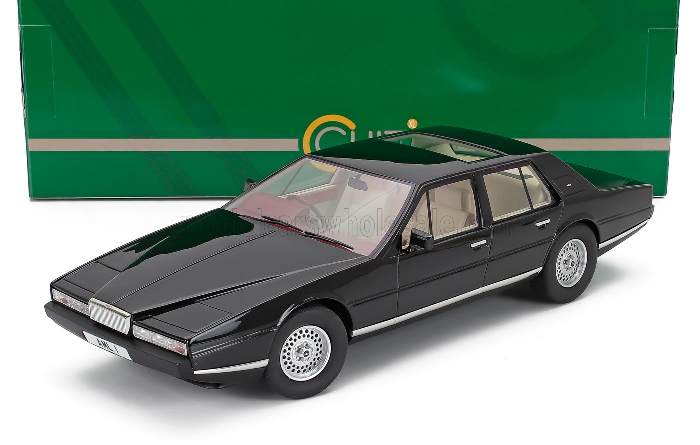 ASTON MARTIN - LAGONDA S2 1985 - NEGRO Maqueta de coche en Vroomi