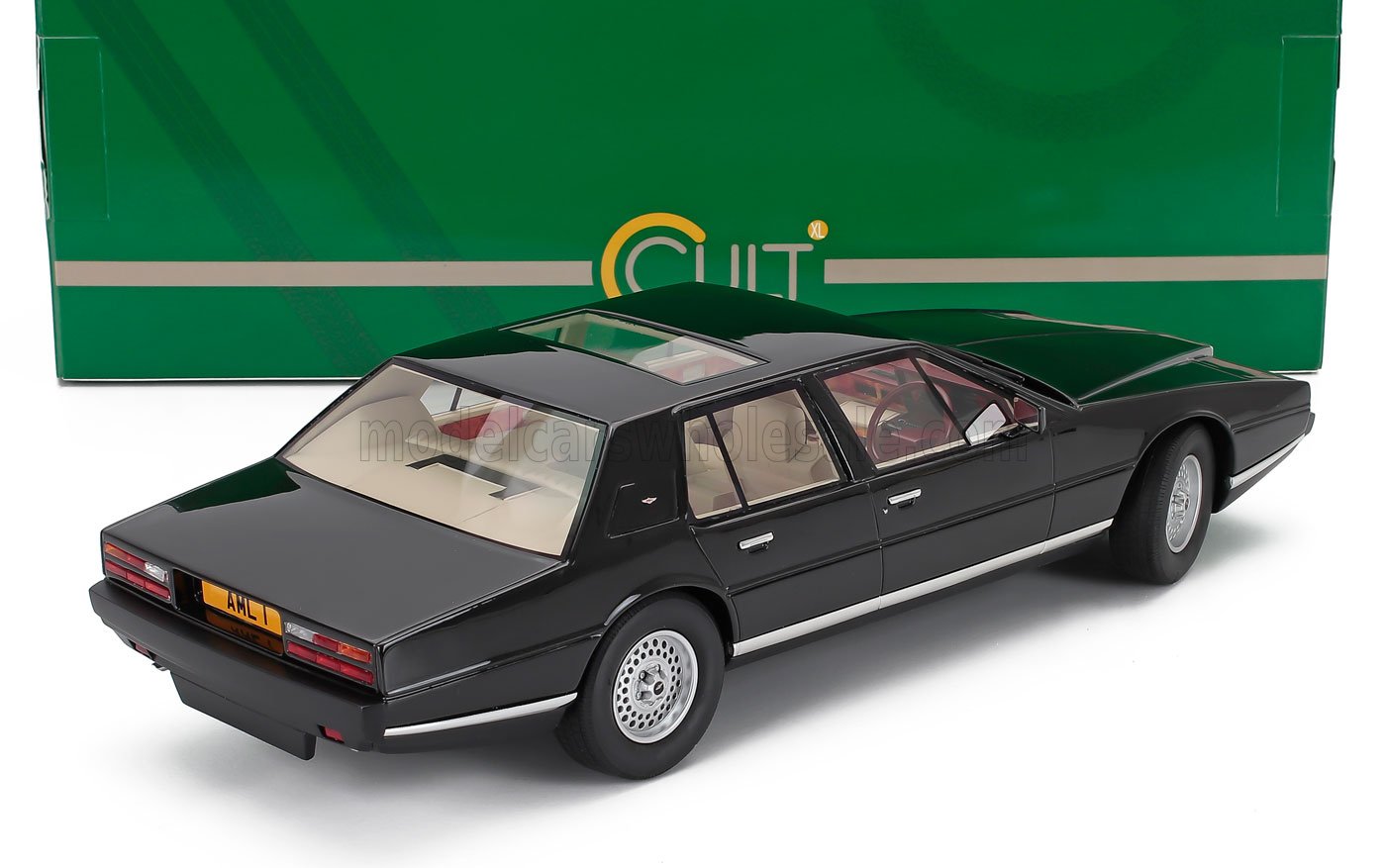 ASTON MARTIN - LAGONDA S2 1985 - NEGRO Maqueta de coche en Vroomi